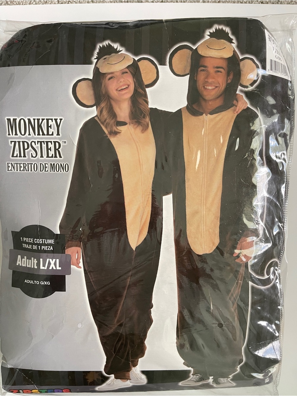 Costume Monkey Zipper Unisex